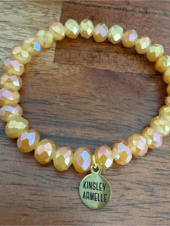 Kinsley Armelle Jewelry - Kinsley Armelle Golden Yellow Faceted Bead Stretch Bracelet